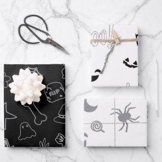 Halloween Boo! Black White  Sheets