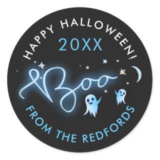 Halloween Boo Ghosts Night Haunted Party Classic Round Sticker