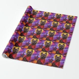 Halloween Cairn Terrier Vampire Pumpkins Scary