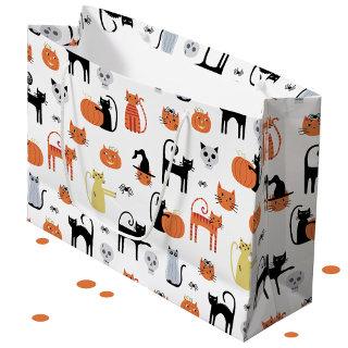 Halloween Cat Spooky Large Gift Bag