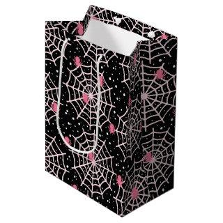 Halloween Cobwebs & Spiders Pattern Medium Gift Bag