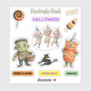 Halloween Costume Party Monsters spooky fun Dance Sticker