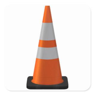 Halloween Costume Traffic cone funny simple safety Square Sticker