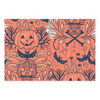 Halloween Cute and Trendy Brown Pumpkin Ghost Bat   Sheets