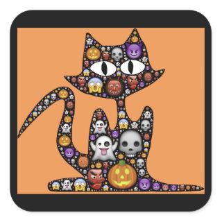 halloween emoji cat stickers