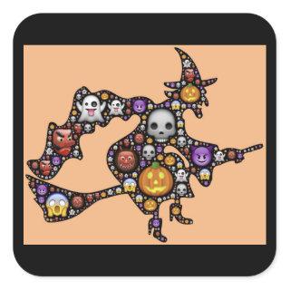 halloween emoji witch stickers