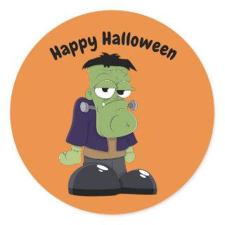 Halloween Frankenstein Classic Round Sticker