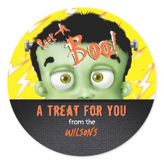 Halloween Frankenstein Peek A Boo Candy Bag Tag