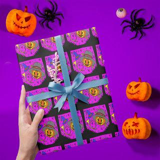 Halloween Jack O'Lantern Bugle Purple Pattern