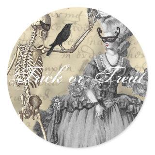 Halloween Masquerade Ball Classic Round Sticker
