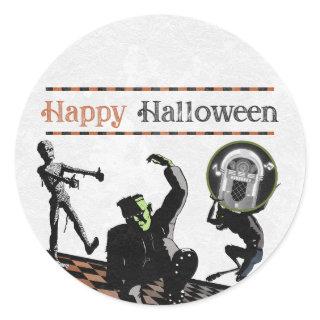 Halloween Monsters Monster Bash Costume Party Classic Round Sticker