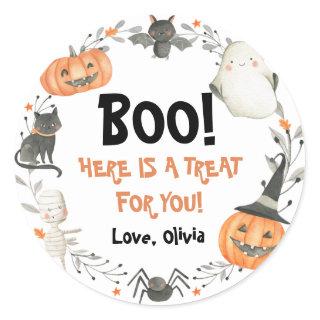 Halloween Our Little Boo Birthday Party Sticker