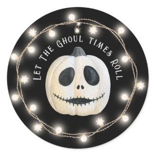 Halloween Party Gothic Pumpkin Face Classic Round Sticker
