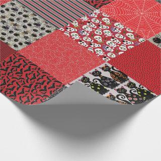 Halloween Patchwork Red, Gray and Black