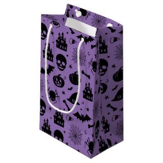Halloween Pattern Purple and Black Small Gift Bag