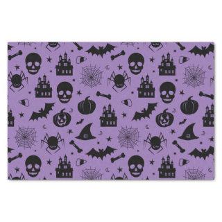 Halloween Pattern Purple and Black Tissue Paper