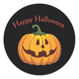 Halloween Pumpkin Round Sticker