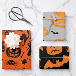 Halloween Pumpkin Skull Witch Spider Bat orange   Sheets