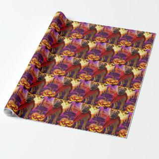 Halloween Shar Pei Vampire Pumpkins Scary