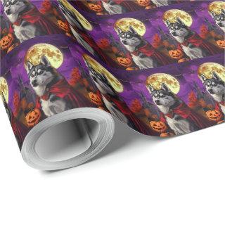 Halloween Siberian Husky Vampire Pumpkins Scary