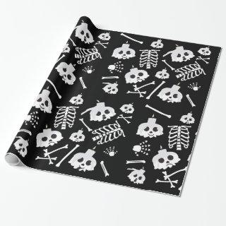 Halloween Skeleton Skull Bones Pattern