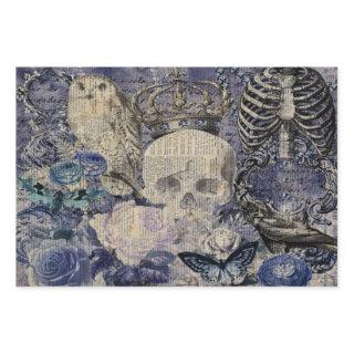 Halloween Skull with crown and owl  Sheets