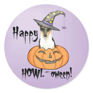 Halloween Smooth Collie Classic Round Sticker