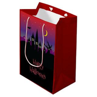 Halloween Spooktacular Creepy Haunted Castle Party Medium Gift Bag