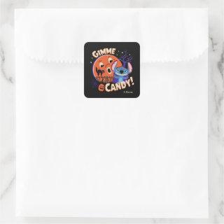 Halloween Stitch | Gimme Candy! Square Sticker