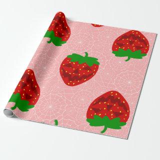 halloween strawberry rockabilly pink spiderweb