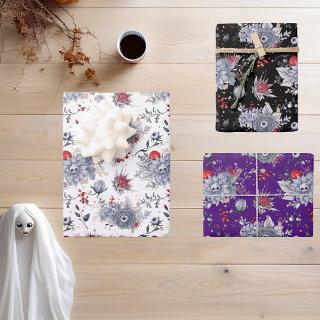Halloween Watercolor Pattern Skull Floral   Sheets
