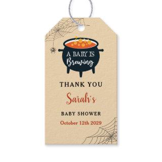 Halloween Witch Baby Shower Thank You Gift Tags