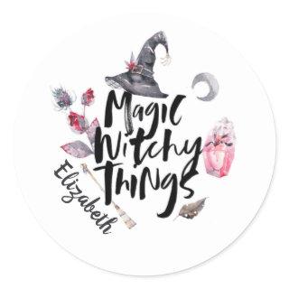 Halloween Witch Magic Witchy Things Classic Round Sticker