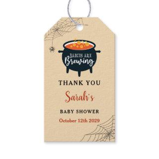 Halloween Witch Twins Baby Shower Thank You Gift Tags
