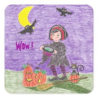 Halloween witch, Wow ! reward stickers