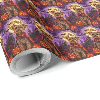 Halloween Yorkipoo Vampire Pumpkins Scary