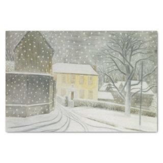 Halstead Road in Snow (by Eric Ravilious) Tissue Paper