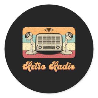 HAM Radio Antenna Amateur Code Operator Gift Idea Classic Round Sticker