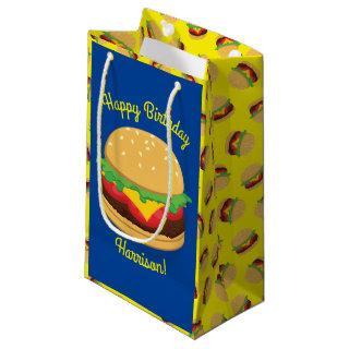Hamburger Birthday Party Burger Small Gift Bag