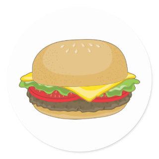 Hamburger Classic Round Sticker