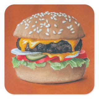 Hamburger Illustration stickers