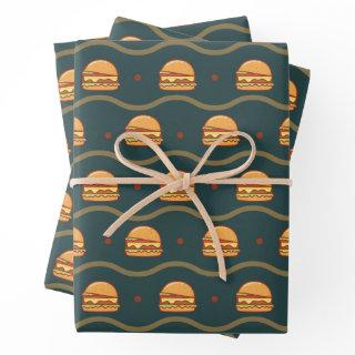 Hamburger Lover Cheeseburger Cute Tiled Pattern  Sheets