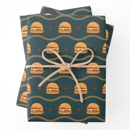 Hamburger Lover Cheeseburger Cute Tiled Pattern  Sheets