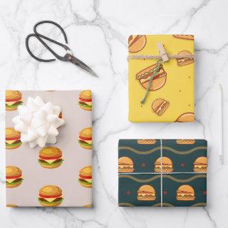 Hamburger Lover Cheeseburger Cute Tiled Pattern   Sheets