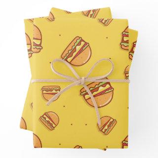 Hamburger Lover Cute Tiled Pattern   Sheets