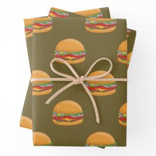 Hamburger Lover Cute Tiled Pattern  Sheets