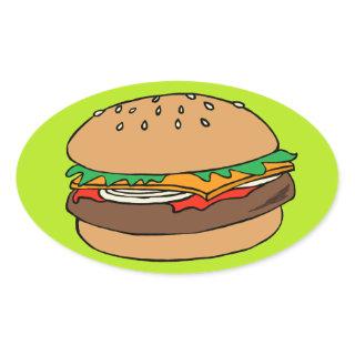 Hamburger sticker