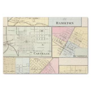 Hamilton, Carthage, Bushnell, Lincoln and LaHarpe Tissue Paper