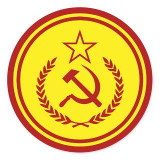 Hammer and Sickle Badge Stickers