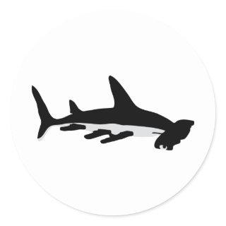 hammerhead shark classic round sticker